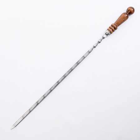Stainless skewer 620*12*3 mm with wooden handle в Ярославле