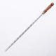 Stainless skewer 670*12*3 mm with wooden handle в Ярославле