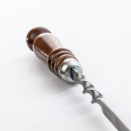 Stainless skewer 670*12*3 mm with wooden handle в Ярославле