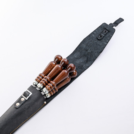 A set of skewers 670*12*3 mm in a black leather case в Ярославле
