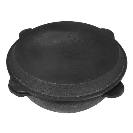 Cast iron cauldron 8 l flat bottom with a frying pan lid в Ярославле